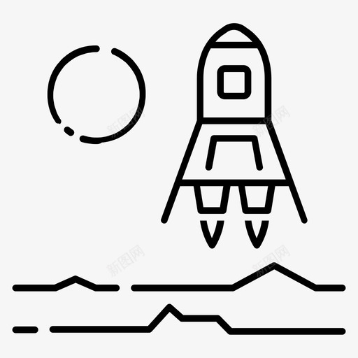 火星登陆探索宇宙飞船图标svg_新图网 https://ixintu.com 太空探索i 宇宙飞船 探索 火星登陆