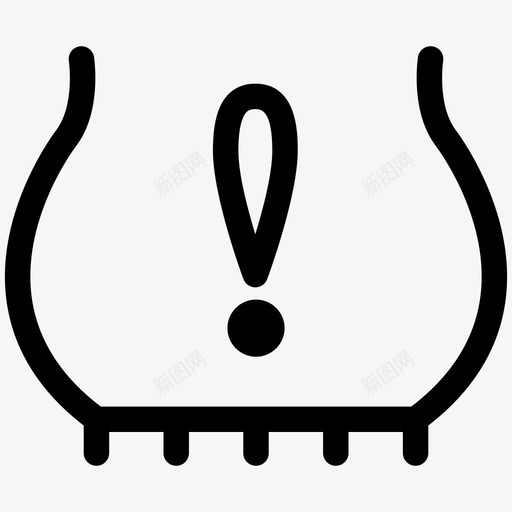 胎压低恢复启动图标svg_新图网 https://ixintu.com 启动 恢复 汽车发动机仪表板灯 胎压低 轮胎 运输