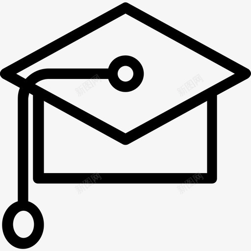 摩托纸板学历毕业帽图标svg_新图网 https://ixintu.com 学历 学者 摩托纸板 毕业 毕业帽 科技平滑线图标