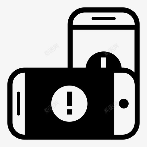 智能手机警告警报模型图标svg_新图网 https://ixintu.com 智能手机模型2 智能手机警告 模型 警报