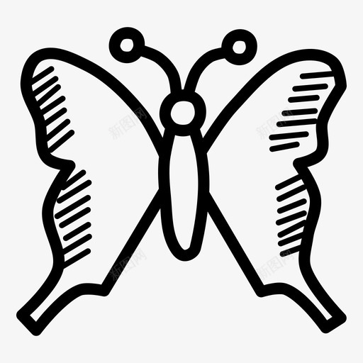蝴蝶飞舞帝王图标svg_新图网 https://ixintu.com 充满活力 帝王 春天的涂鸦 蝴蝶 飞舞 飞蛾