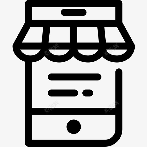 移动商店购买电话图标svg_新图网 https://ixintu.com 商务电子商务物流概述 电话 移动商店 购买