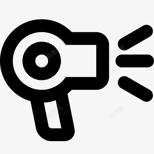 吹风机发型身体护理4像素冲程48x48像素图标svg_新图网 https://ixintu.com 发型 吹风机 身体护理4像素冲程48x48像素