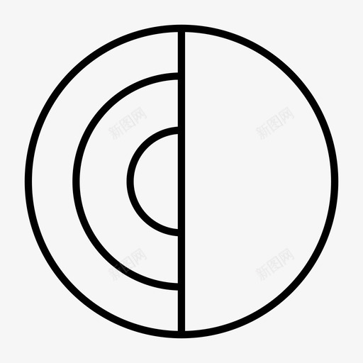 行星横截面物理图标svg_新图网 https://ixintu.com 横截面 物理 科学 空间 行星