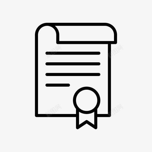 协议证书合同图标svg_新图网 https://ixintu.com 交易 协议 合同 法律文件 研究报告 证书