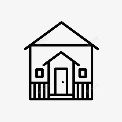 房屋建筑物住宅图标svg_新图网 https://ixintu.com 住宅 建筑物 房屋