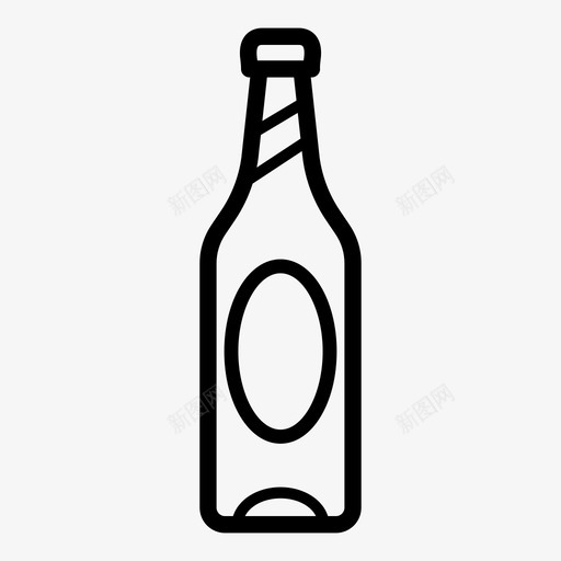 瓶子酒饮料图标svg_新图网 https://ixintu.com 瓶子 苏打水 酒 饮料