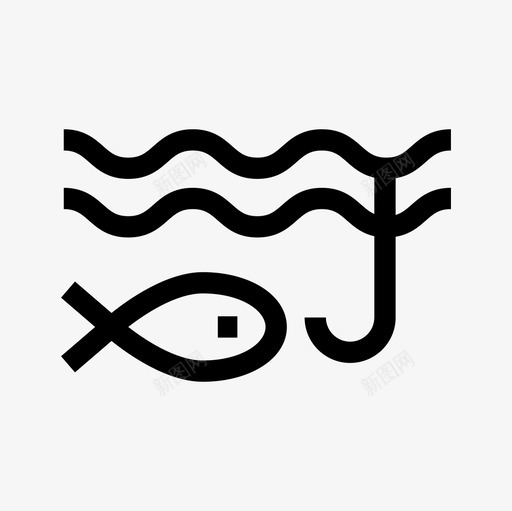 钓鱼假日钩子图标svg_新图网 https://ixintu.com 假日 假期 暑假大纲图标集 钓鱼 钩子