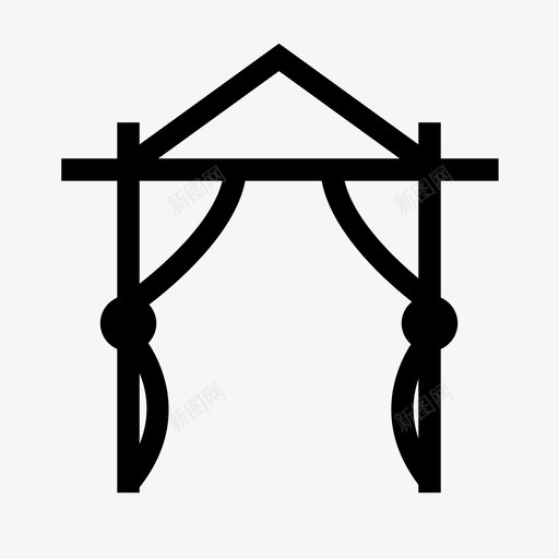 结婚拱门婚礼拱门庆祝图标svg_新图网 https://ixintu.com 婚姻 婚礼拱门 庆祝 爱情 结婚拱门