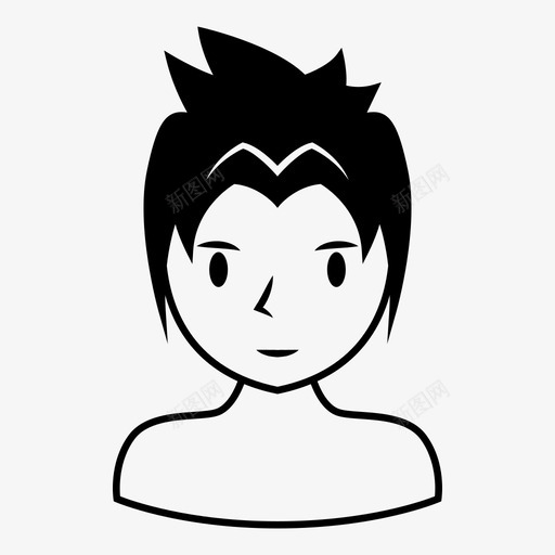 男头像个人资料图标svg_新图网 https://ixintu.com 个人资料 头像 用户 男