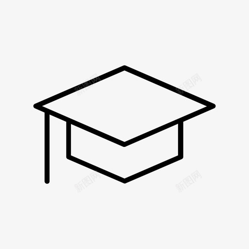 摩托纸板教育帽子图标svg_新图网 https://ixintu.com 学习 学校 学生 帽子 摩托纸板 教育