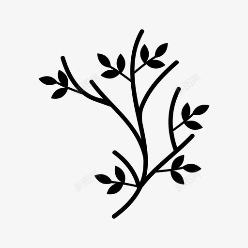 叶枝自然图标svg_新图网 https://ixintu.com 叶 枝 植物 自然
