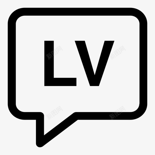 拉脱维亚语泡泡语言图标svg_新图网 https://ixintu.com lv 口语 拉脱维亚语 泡泡 语言 语言代码2个字母笔划