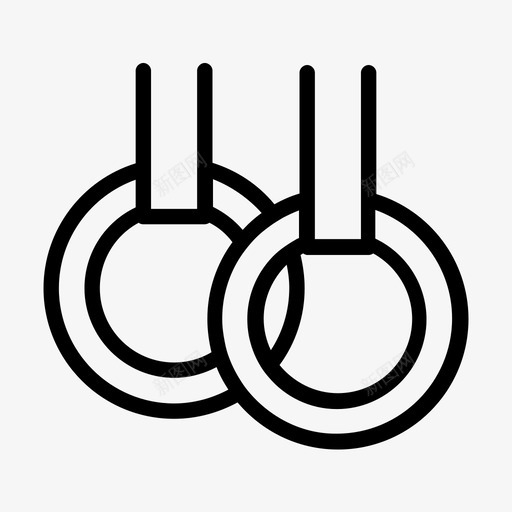 体操戒指健身体操图标svg_新图网 https://ixintu.com wod 体操 体操戒指 健身 健身交叉健身图标 力量