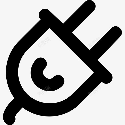 插头电缆电力图标svg_新图网 https://ixintu.com 插头 教育平滑线图标 电力 电源 电缆 能源