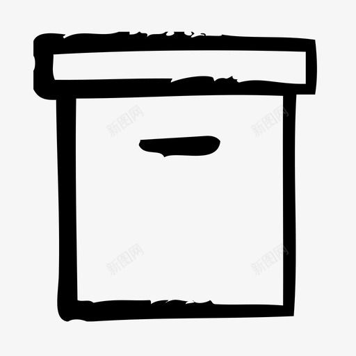 档案箱商业设备图标svg_新图网 https://ixintu.com 办公室 商业 工作 文具 档案箱 草图 设备