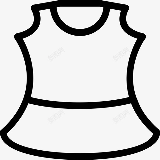 采购产品衬衫衣服贴身背心图标svg_新图网 https://ixintu.com 女孩连衣裙 时尚平滑线图标 衣服 贴身背心 采购产品衬衫