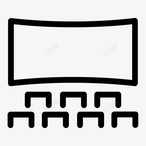 银幕电影剧院图标svg_新图网 https://ixintu.com 剧院 电影 银幕