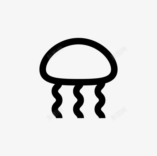水母海夏天图标svg_新图网 https://ixintu.com 假期 夏天 暑假大纲图标集 水母 海
