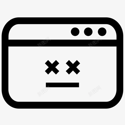 错误404应用程序错误浏览器图标svg_新图网 https://ixintu.com essentialsset3 internet 应用程序错误 浏览器 错误404 错误窗口