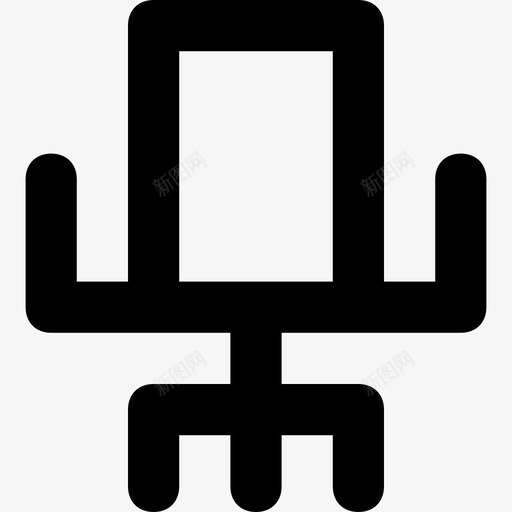 旋转椅子办公室图标svg_新图网 https://ixintu.com 办公室 办公椅 座椅 教育平滑线图标 旋转 椅子