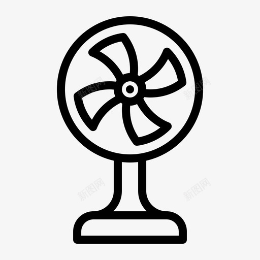 风扇电器设备图标svg_新图网 https://ixintu.com 台扇 夏季 电器 花式 设备 风扇