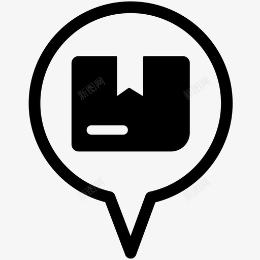 快递位置密码图标svg_新图网 https://ixintu.com 位置 发货 商务电子商务物流坚实 密码 快递 时间