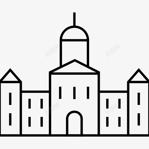 阿姆斯特丹建筑地标图标svg_新图网 https://ixintu.com 地标 建筑 旅游 纪念碑 阿姆斯特丹 首都世界地标线