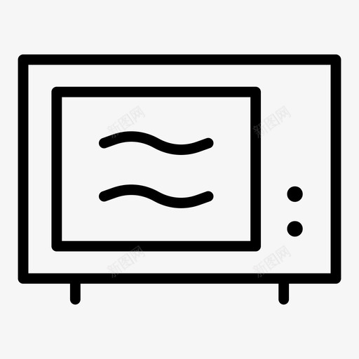 微波炉烹饪厨房图标svg_新图网 https://ixintu.com 厨房 微波炉 炉灶 烹饪 电视 食物烹饪
