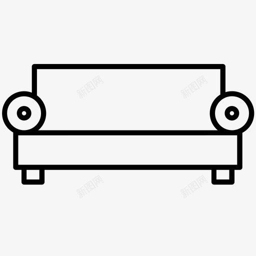 沙发装饰家具图标svg_新图网 https://ixintu.com 家具 家居 沙发 沙发系列 装饰