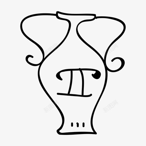 花瓶古董博物馆图标svg_新图网 https://ixintu.com 博物馆 古董 花瓶