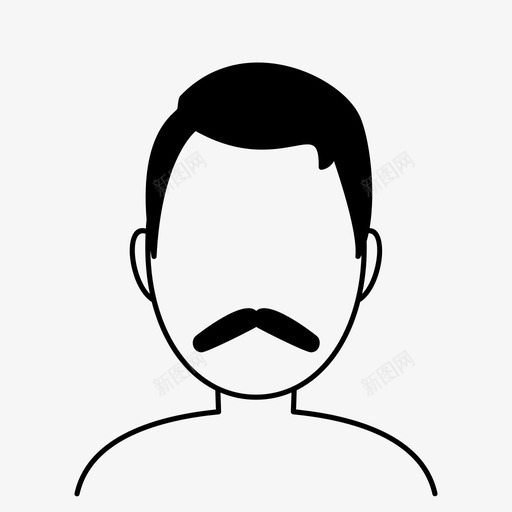 男人发型胡子发型图标svg_新图网 https://ixintu.com 发型 男人发型 胡子