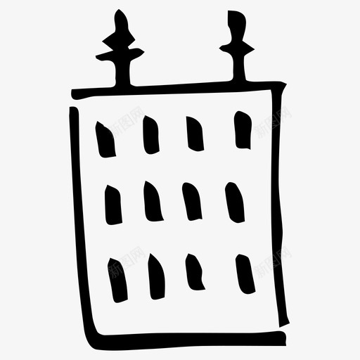 建筑城市房屋图标svg_新图网 https://ixintu.com 城市 城镇 建筑 房屋 手绘