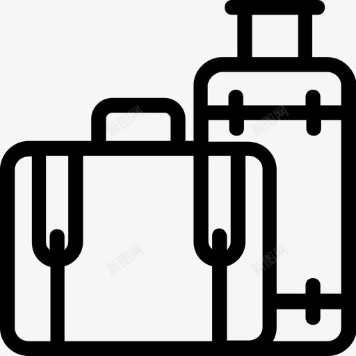 行李包旅行包图标svg_新图网 https://ixintu.com 包 旅行包 行李 酒店平滑线图标
