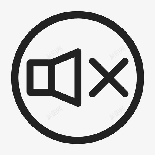 静音麦克风图标svg_新图网 https://ixintu.com 静音 麦克风