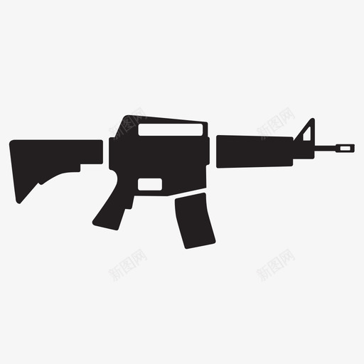 m16突击枪图标svg_新图网 https://ixintu.com m16 军用 枪 步枪 突击