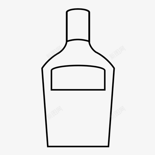 威士忌酒瓶子图标svg_新图网 https://ixintu.com 威士忌 海盗 瓶子 酒