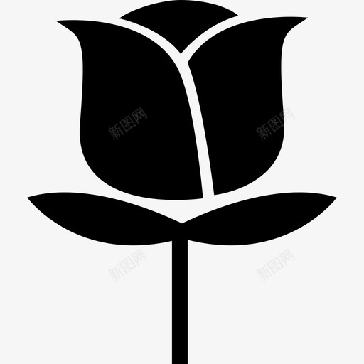 玫瑰花爱图标svg_新图网 https://ixintu.com 爱 玫瑰 自然 花