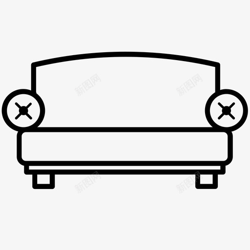 沙发装饰家具图标svg_新图网 https://ixintu.com 家具 家居 沙发 沙发系列 装饰