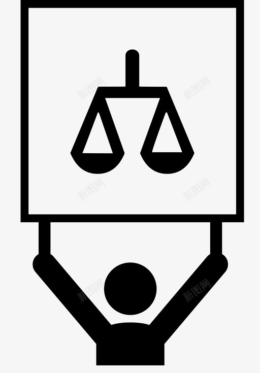 横幅平衡激进分子广告图标svg_新图网 https://ixintu.com 广告 抗议 标语牌 横幅平衡 正义 激进分子 示威