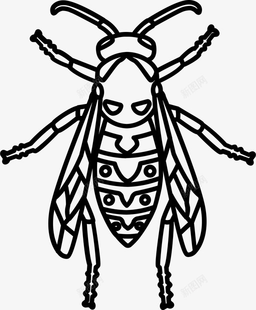 黄蜂叮咬虫子图标svg_新图网 https://ixintu.com 叮咬 大黄蜂 害虫 昆虫 昆虫轮廓 虫子 黄蜂