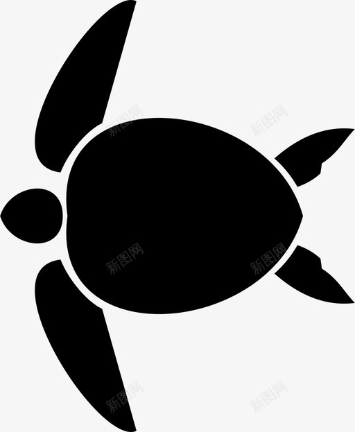 海龟动物海滩图标svg_新图网 https://ixintu.com 动物 海洋 海滩 海龟