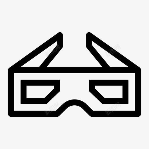 3d眼镜电影院图标svg_新图网 https://ixintu.com 3d眼镜 电影院