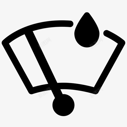 雨量传感器简历挡风玻璃图标svg_新图网 https://ixintu.com 挡风玻璃 汽车发动机仪表板灯固态风格 简历 雨量传感器