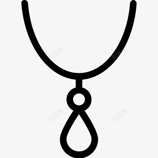 采购产品项链配件时尚图标svg_新图网 https://ixintu.com 吊坠 时尚 时尚平滑线图标 珠宝 配件 采购产品项链