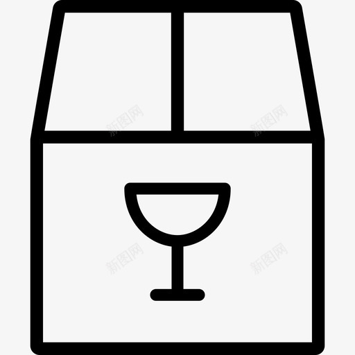 装有易碎物品的纸箱图标svg_新图网 https://ixintu.com 装有易碎物品的纸箱