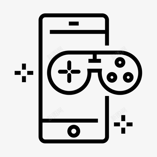移动游戏应用程序移动应用程序智能手机图标svg_新图网 https://ixintu.com 智能手机 移动应用程序 移动游戏应用程序