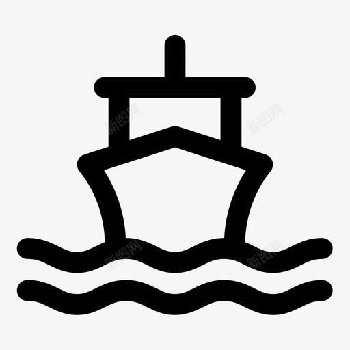 船货船帆船图标svg_新图网 https://ixintu.com 帆船 游艇 船 货船 运输