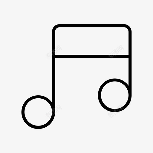 音乐音符颤音图标svg_新图网 https://ixintu.com 音乐 音乐播放器 音符 颤音