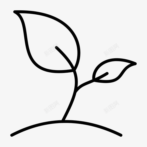 发芽农场生长图标svg_新图网 https://ixintu.com 农场 发芽 叶子 植物 生长